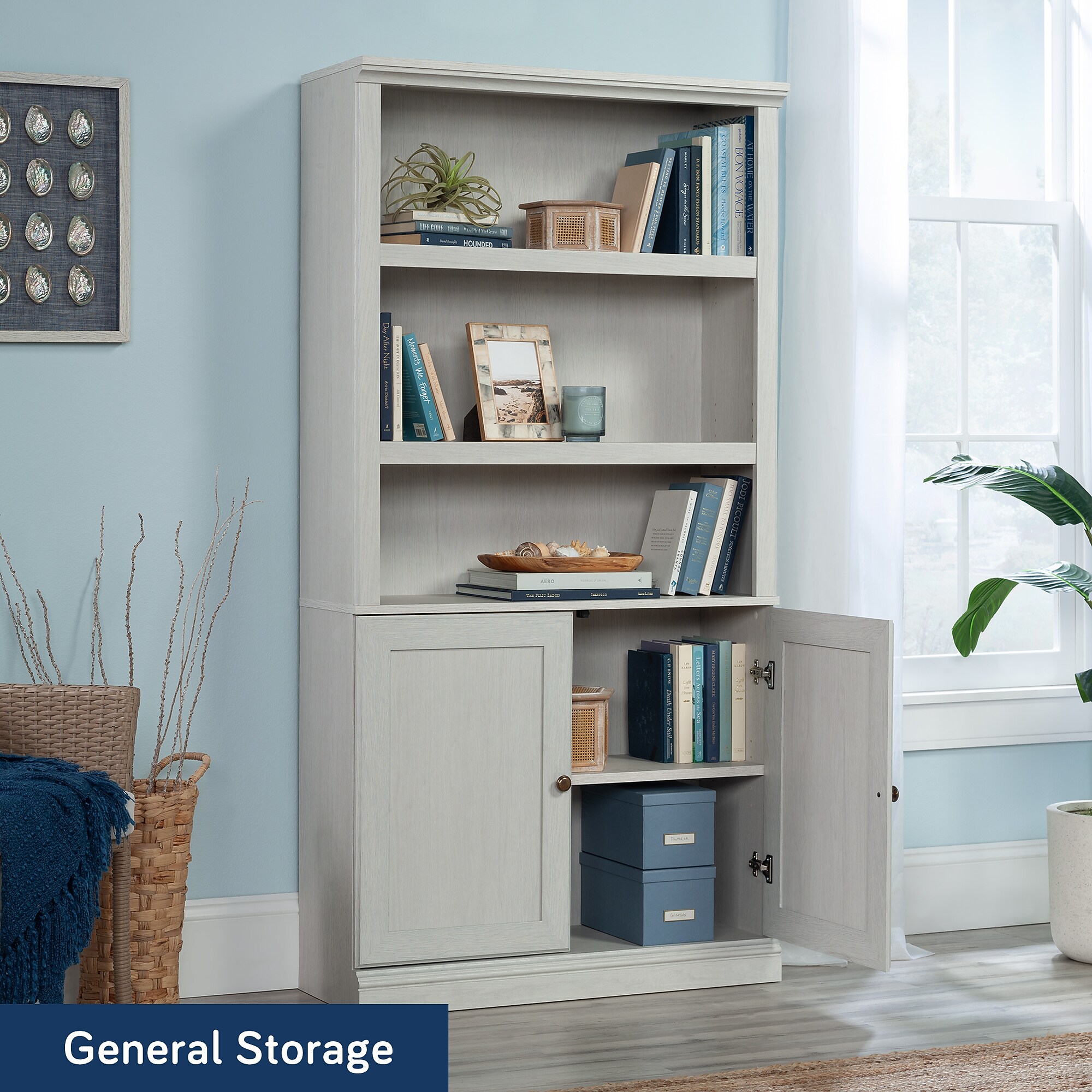 Sauder Select 70″H 5-Shelf Bookcase, Glacier Oak (437334) Sansujyuku sansujyuku.com