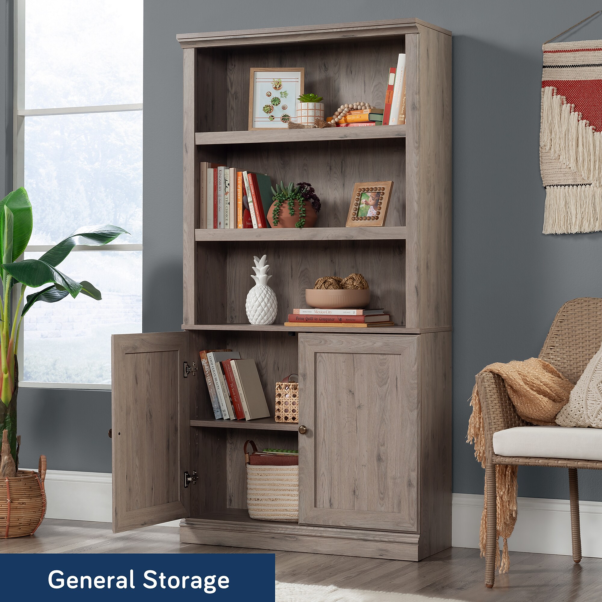 Sauder Select 70″H 5-Shelf Bookcase, Laurel Oak (437336) Sansujyuku sansujyuku.com