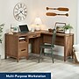 Sauder Pacific View 58"W L-Shaped Computer Desk, Saddle Walnut (447303)~#|#~sp317727893_sc7