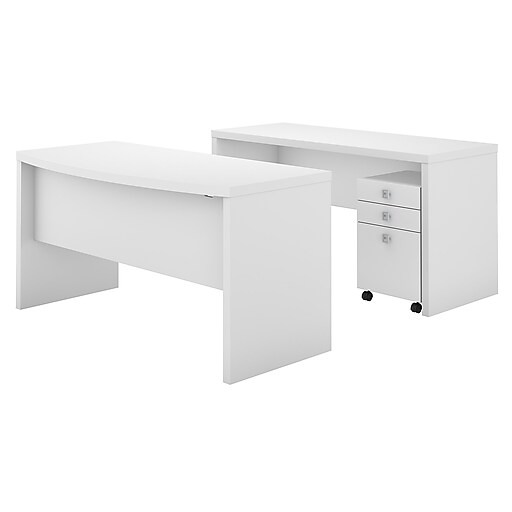 Shop Staples For Office By Kathy Ireland Echo Bow Front Desk And
