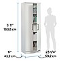 Sauder HomePlus 71"H Storage Cabinet with 5 Shelves, Soft White (422425)~#|#~sp317808716_sc7