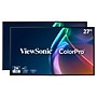 ViewSonic Head-Only 27" 1440p 120Hz Dual Pack Docking Monitors with 90W USB-C, Black (VP2768A_H2)~#|#~sp317981074_sc7