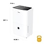 Whirlpool Energy Star 50-Pint Portable Dehumidifier with Built-In Pump, Covers up to 3,000 sq. ft., White (WHHD501PAW)~#|#~sp318207364_sc7