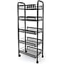 Excello Brands 5-Shelf Metal Rolling Utility Cart, Black (OSO-MTL5CRT-BLK)~#|#~sp318685719_sc7