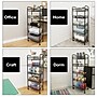 Excello Brands 5-Shelf Metal Rolling Utility Cart, Black (OSO-MTL5CRT-BLK)~#|#~sp318685720_sc7