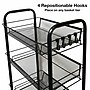 Excello Brands 5-Shelf Metal Rolling Utility Cart, Black (OSO-MTL5CRT-BLK)~#|#~sp318685721_sc7