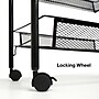 Excello Brands 5-Shelf Metal Rolling Utility Cart, Black (OSO-MTL5CRT-BLK)~#|#~sp318685722_sc7