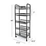 Excello Brands 5-Shelf Metal Rolling Utility Cart, Black (OSO-MTL5CRT-BLK)~#|#~sp318685724_sc7