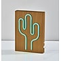 Simplee Adesso LED Wood Framed Neon Cactus Table/Wall Lamp, 9"H, Brown/Multi-Color (SL3721-12)~#|#~sp318931616_sc7