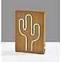 Simplee Adesso LED Wood Framed Neon Cactus Table/Wall Lamp, 9"H, Brown/Multi-Color (SL3721-12)~#|#~sp318931617_sc7