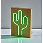 Simplee Adesso LED Wood Framed Neon Cactus Table/Wall Lamp, 9"H, Brown/Multi-Color (SL3721-12)~#|#~sp318931618_sc7