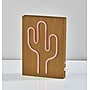 Simplee Adesso LED Wood Framed Neon Cactus Table/Wall Lamp, 9"H, Brown/Multi-Color (SL3721-12)~#|#~sp318931620_sc7