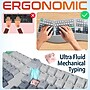 Delton KB450 Ergonomic Mechanical Keyboard, Multicolored (DKBE450MWRWH)~#|#~sp318931647_sc7