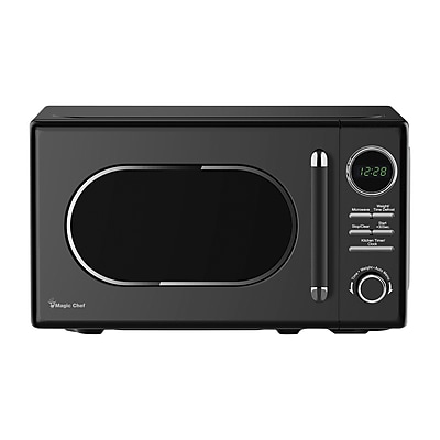 Magic Chef 0.7- cu. Ft. Retro Countertop Microwave & Food Cover, Black (KITMCPBTH06) Simolary simolary.com