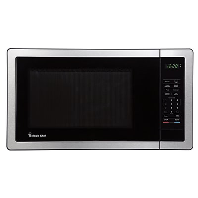 Magic Chef 1.1- cu. Ft. Digital Touch Countertop Microwave & Food Cover, Stainless Steel/Black (KITMCPBTH03) Simolary simolary.com
