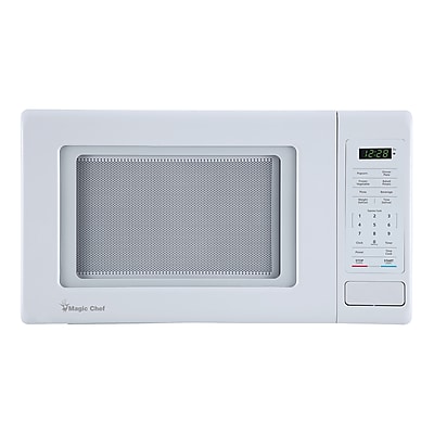 Magic Chef 0.9- cu. Ft. Countertop Digital Touch Microwave & Food Cover, White (KITMCPBTH15) Simolary simolary.com