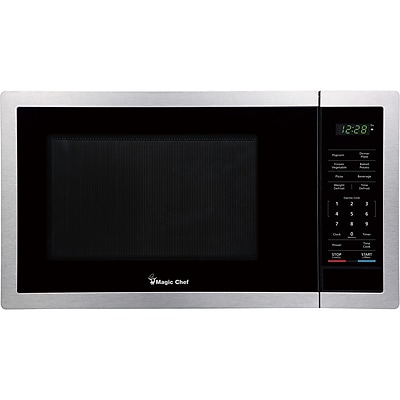 Magic Chef 0.9- cu. Ft. Countertop Digital Touch Microwave & Food Cover, Stainless Steel (KITMCPBTH14) Simolary simolary.com