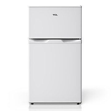 TCL 3.1 Cu. Ft. Compact Double Door Refrigerator, White (TRM31D4AW