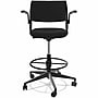 NIMA Fabric Drafting Stool with Footrest and Lumbar Support, Black (PSF1170)~#|#~sp319911905_sc7