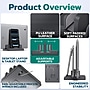 Purely S546 Adjustable Dual Slot Vertical Laptop and Tablet Desk Stand, Black (PTSS546BK)~#|#~sp320123624_sc7