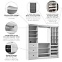 Bestar Versatile 86W Closet Organization System with Drawers (40853-17)~#|#~sp320187501_sc7