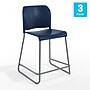 Flash Furniture Hercules Kenai Classic Plastic Stacking Full Back Counter Stools, Navy, 3-Pieces (3RUT239AHCSNV)~#|#~sp320244458_sc7