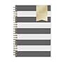 2027 Blue Sky Day Designer 5" x 8" Weekly & Monthly Planner, Rugby Stripe Black (163808)~#|#~sp320330944_sc7