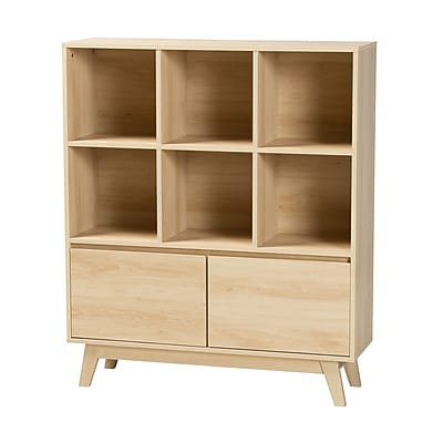 Baxton Studio Danina 44.5″ H 6-Shelf Wood Bookcase, Oak Brown (229-12914-HiT) Sansujyuku sansujyuku.com