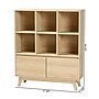 Baxton Studio Danina 44.5" H 6-Shelf Wood Bookcase, Oak Brown (229-12914-HiT)~#|#~sp320331138_sc7