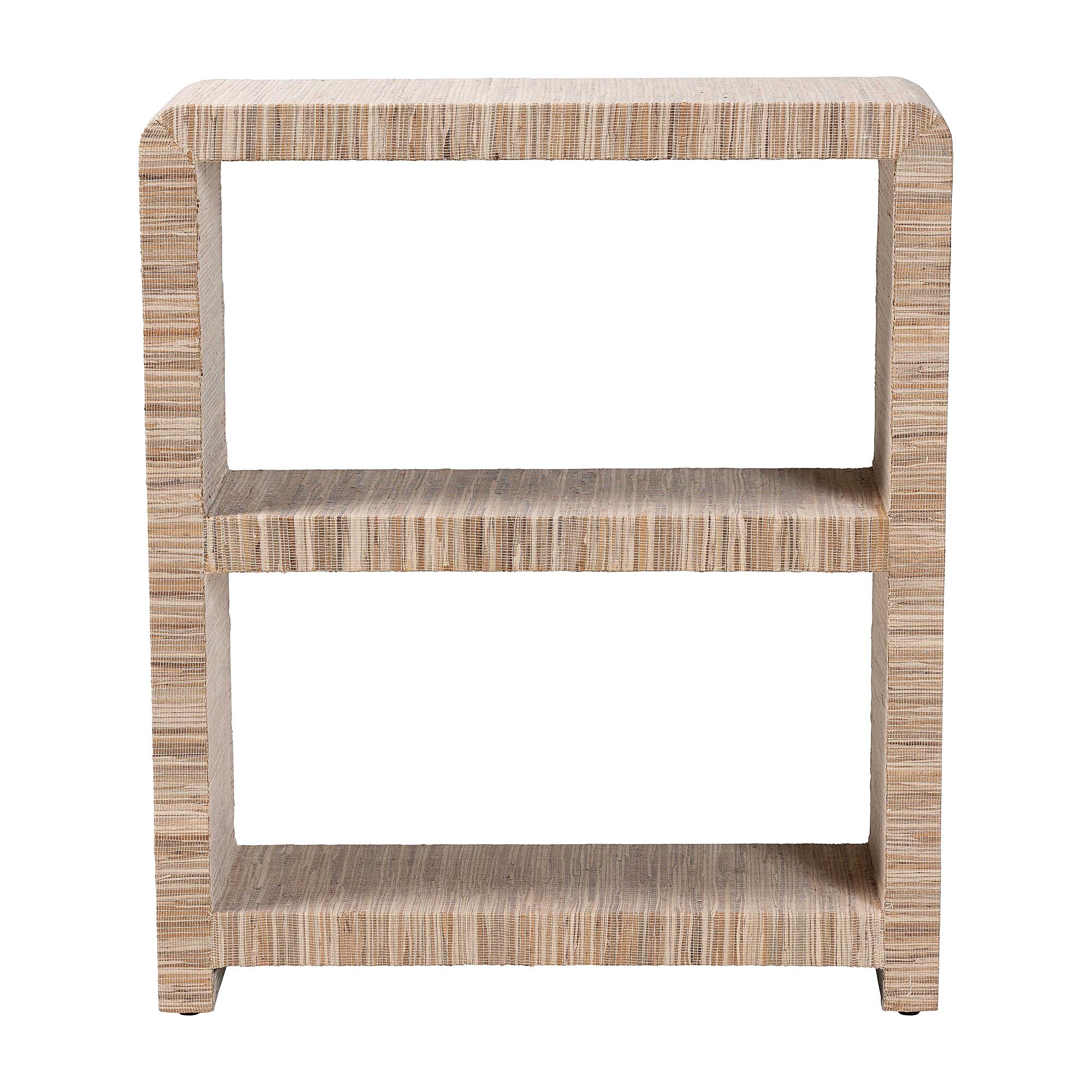 bali & pari Lucy 35″ H 2-Shelf Woven Grasscloth Bookcase, Natural (255-14048-HiT) Sansujyuku sansujyuku.com