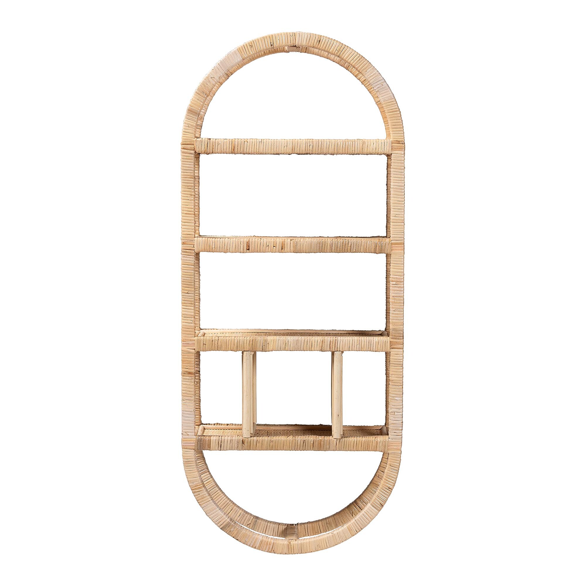 bali & pari Labonita 42.1″ H 3-Tier Natural Rattan Wall Shelf, Natural Brown (267-14616-HiT) Sansujyuku sansujyuku.com