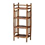 bali & pari Basile 40.6" H 4-Tier Natural Rattan Display Shelf, Marbled Tortoise Brown (268-14754-HiT)~#|#~sp320331337_sc7