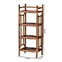 bali & pari Basile 40.6" H 4-Tier Natural Rattan Display Shelf, Marbled Tortoise Brown (268-14754-HiT)~#|#~sp320331343_sc7