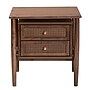 Baxton Studio Alyssa 22.2" H Wood and Rattan Nightstand, Walnut Brown (252-13949-HiT)~#|#~sp320331413_sc7