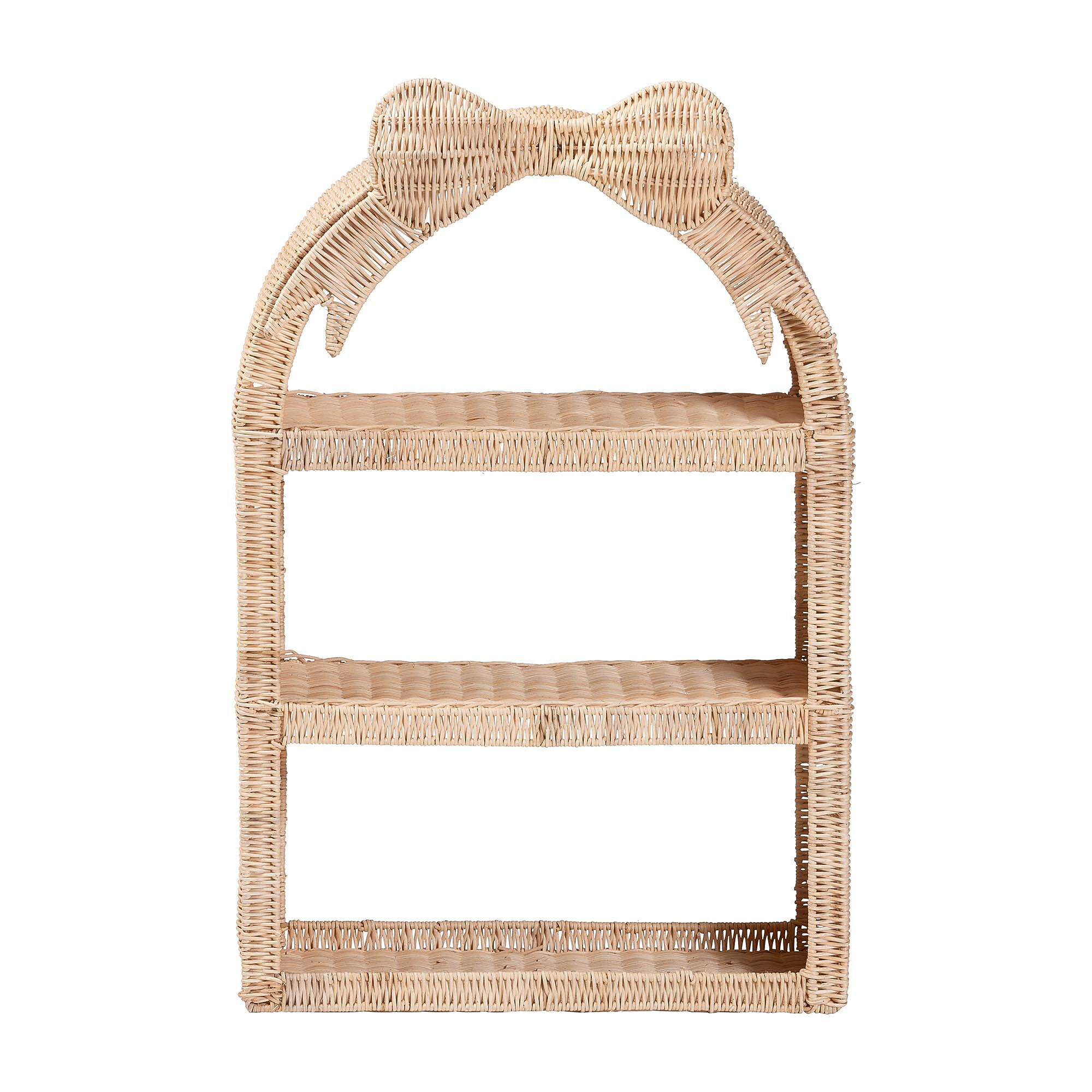 bali & pari Creusa 30.7″ H 3-Tier Natural Rattan Wall Shelf, Natural Brown (266-14572-HiT) Sansujyuku sansujyuku.com