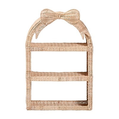 bali & pari Creusa 30.7″ H 3-Tier Natural Rattan Wall Shelf, Natural Brown (266-14572-HiT) Sansujyuku sansujyuku.com