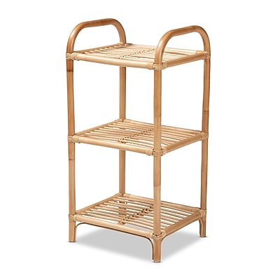 bali & pari Barras 31.5″ H 3-Tier Natural Rattan Display Shelf, Natural (205-12685-HiT) Sansujyuku sansujyuku.com