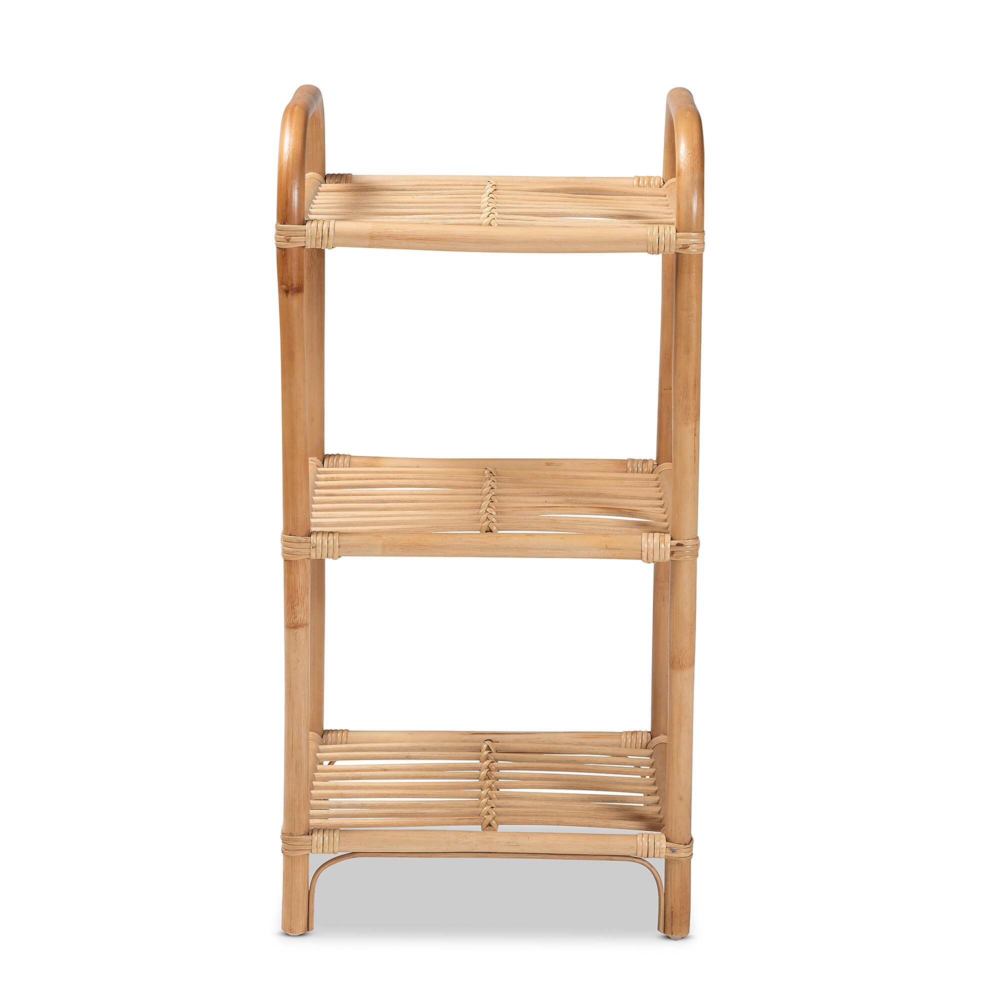 bali & pari Barras 31.5″ H 3-Tier Natural Rattan Display Shelf, Natural (205-12685-HiT) Sansujyuku sansujyuku.com