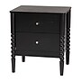 Baxton Studio Lucera 24" H Wood Bobbin Nightstand, Black (257-14122-HiT)~#|#~sp320331467_sc7