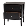 Baxton Studio Lucera 24" H Wood Bobbin Nightstand, Black (257-14122-HiT)~#|#~sp320331468_sc7