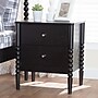Baxton Studio Lucera 24" H Wood Bobbin Nightstand, Black (257-14122-HiT)~#|#~sp320331473_sc7
