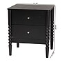 Baxton Studio Lucera 24" H Wood Bobbin Nightstand, Black (257-14122-HiT)~#|#~sp320331474_sc7