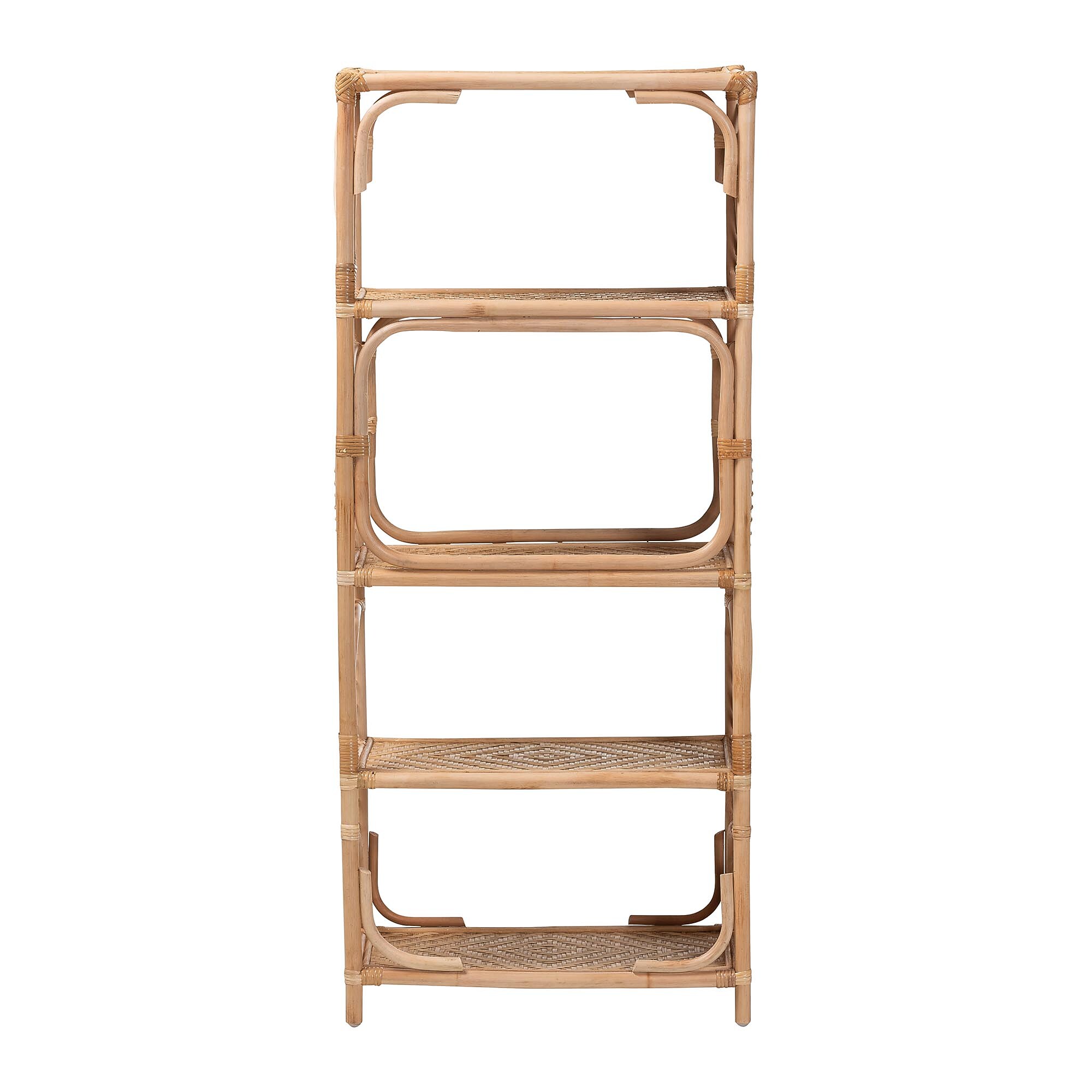 bali & pari Baara 55.2″ H 4-Tier Natural Rattan Display Shelf, Natural (262-14414-HiT) Sansujyuku sansujyuku.com