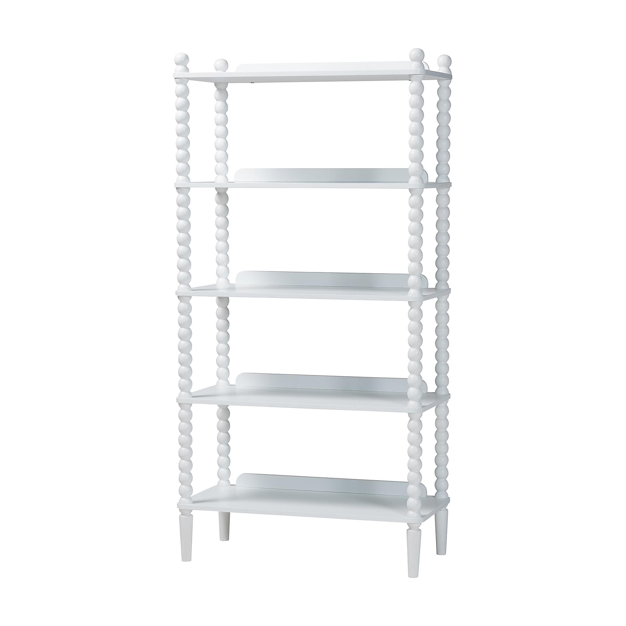 Baxton Studio Lucera 62.4″ H 5-Tier Bobbin Display Shelf, White (271-14761-HiT) Sansujyuku sansujyuku.com