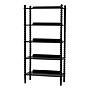 Baxton Studio Lucera 62.4" H 5-Tier Bobbin Display Shelf, Black (271-14760-HiT)~#|#~sp320331553_sc7