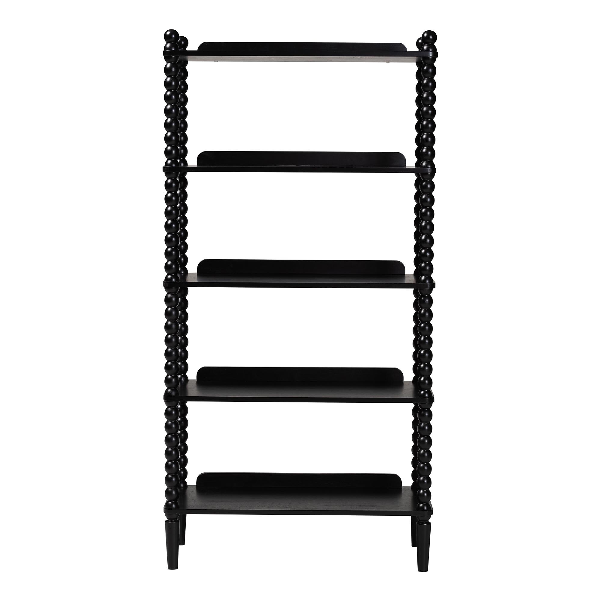 Baxton Studio Lucera 62.4″ H 5-Tier Bobbin Display Shelf, Black (271-14760-HiT) Sansujyuku sansujyuku.com