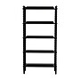 Baxton Studio Lucera 62.4" H 5-Tier Bobbin Display Shelf, Black (271-14760-HiT)~#|#~sp320331555_sc7