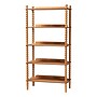 Baxton Studio Lucera 62.4" H 5-Tier Bobbin Display Shelf, Oak Brown (271-14759-HiT)~#|#~sp320331572_sc7