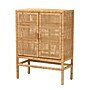 bali & pari Vivan 44.1" H Rattan and Mahogany Wood Storage Cabinet, Light Honey (228-13134-HiT)~#|#~sp320332226_sc7