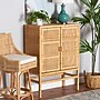 bali & pari Vivan 44.1" H Rattan and Mahogany Wood Storage Cabinet, Light Honey (228-13134-HiT)~#|#~sp320332233_sc7